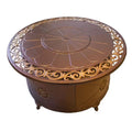 48 In. Aluminum round Decorative Firepit in Bronze